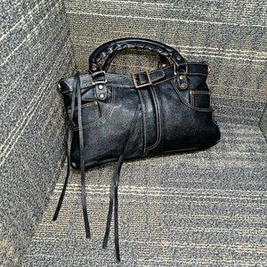 Carla Mancini Black Italian Leather handbag